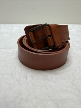 Belstaff Brown Genuine Leather Belt L Made in Italy Heritage Distressed Buckle